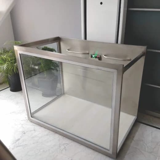 Plataforma Elétrica Aberta Inox e Vidro